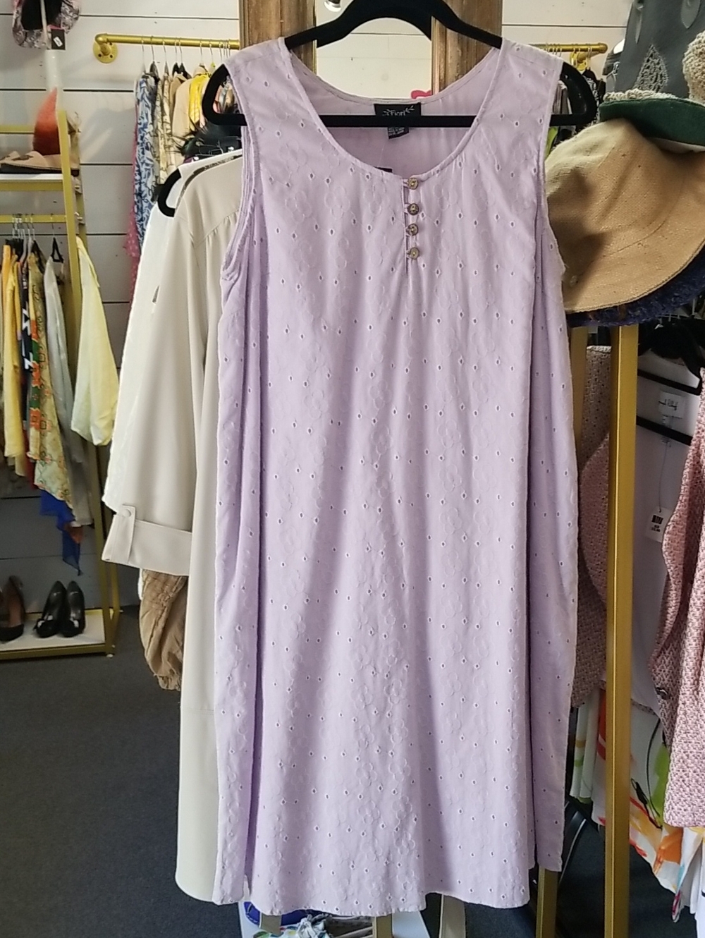 Sleeveless Lavender Eyelet Midi Dress by St. John's Bay